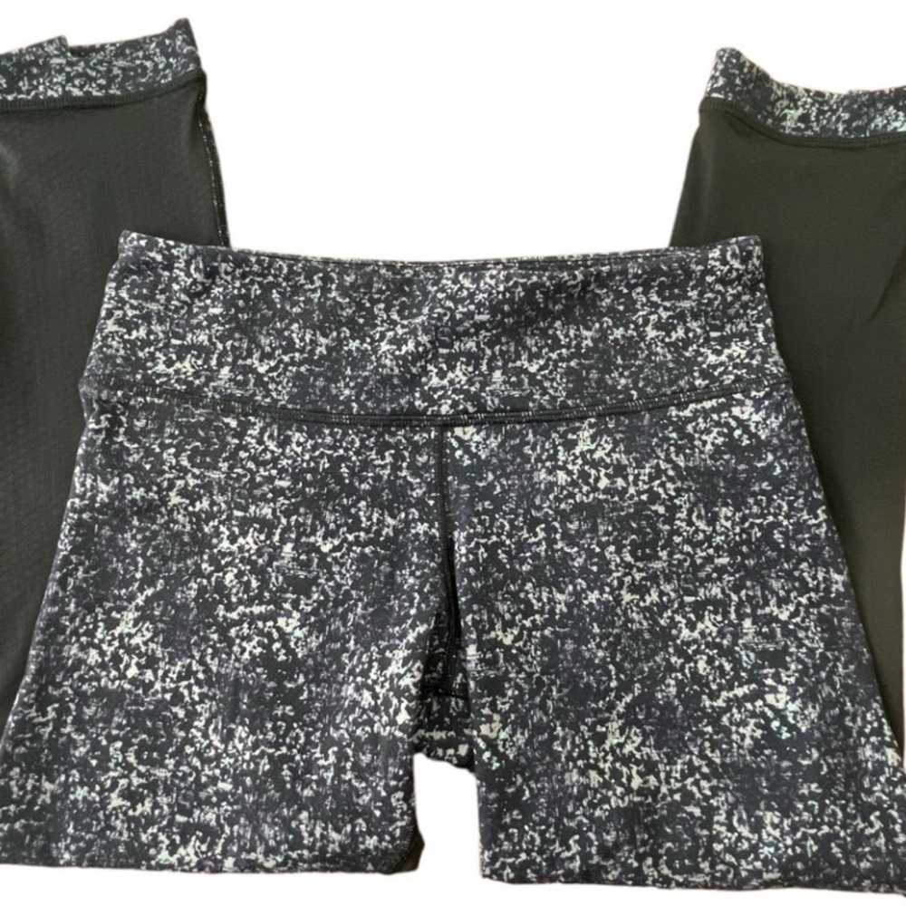 Lululemon Journey Crop Leggings in Rocky Road Sand Dune Toothpaste/Black - Sz 4 - Picture 3 of 12